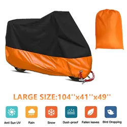 Safety Lock Holes:Perfect for motorcycle outdoor storage, this cover has 2 lock holes that allow you to conveniently...