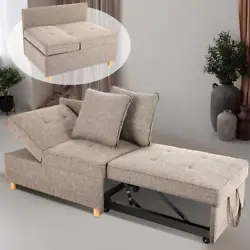 【4-in-1 Multi-function】 The convertible sofa bed works as small couch, chaise lounge, sofa bed, guest bed and...