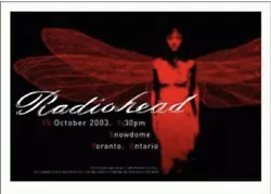 RADIOHEAD TORONTO 2003 CONCERT POSTER Rare 🔥 Sn/175. One of their rarest gig posters to exist!! Sold out...