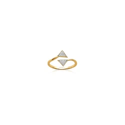 Bijou de Haute Qualité! Sans Nickel, Sans Plomb, Sans Cadmium et Hypoallergénique. Bague ouverte triangle....