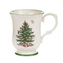 Spode Christmas Tree Romantic-Shape Footed Mug - New. (1) Spode Christmas Tree Romantic-Shape Footed Mug. Each season...