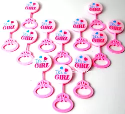 24 Its A Girl Pink Baby Rattle Baby Shower Party Favors. Great For Gender Reveal Decoration Rattles.