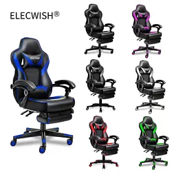 ELECWISH Gaming Chair Ergonomic Office PC Chair Swivel Recliner Footrest Massage. And the 360 degree swivel design and...