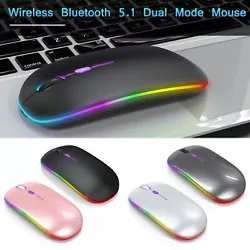 Dual Mode : Bluetooth + 2.4 G wireless. ●Dual Mode Bluetoothe Mouse (BT 5.1 + 2.4GHz): With dual mode connection, the...