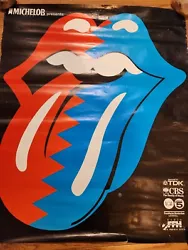 ROLLING STONES concert poster Vintage Michelob sponsored concert poster. 24x28 has some creases and wear but would...