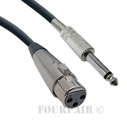 Length: 6ft. Connectors: 3-pin Female XLR to 1/4