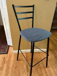 Counter Height Stool Black / Blue Clean and Comfortable made by Amisco Industries.The seat is about 30
