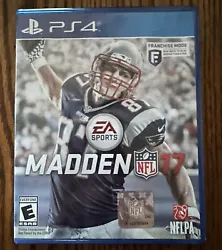 Madden NFL 17 PS4 GREAT CONDITION Includes original case and discDisc is in great condition with no scratches or...