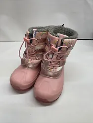 MEMBERS MARK Girls Snow Boots Pink Unicorn Rainbow Cozy Warm Size 13/1 NWOT. Some of the items have been previously...