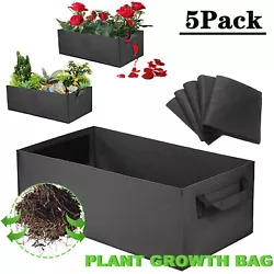 Garden Planting Grow Bags Fabric Container Vegetable Flower Planter Rectangle Bed. ✔ It is made of high quality...