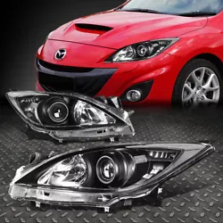 10-13 Mazda 3. 1 X Pair of Headlights (Left & Right). Brings a Different Appearance to Vehicle thats Great for Show Use...