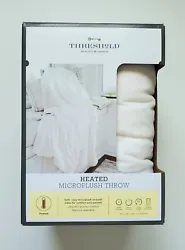 NEW Threshold Heated Microplush Throw Blanket 50
