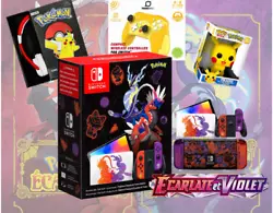 Nintendo Switch Oled Edition Limitée Pokemon Ecarlate et Violet contient. 1 console Nintendo Switch (modèle OLED)...