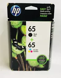 INK TYPE: Black Color CARTRIDGE TYPE: HP 65 PACKAGE CONTENTS: Your cartridges will arrive without its factory outer...