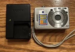 Sony CyberShot DSC-W50 6.0 MP Digital Camera With Battery & Charger Tested READ. Includes camera, battery and charger....