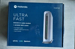 Motorola MG8702 Cable Modem + Wi-Fi Router-Black.