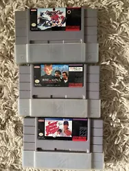 super nintendo games. 3 games for sale: Super bases loaded, home alone 2, Stanley cup. They have been covered with the...
