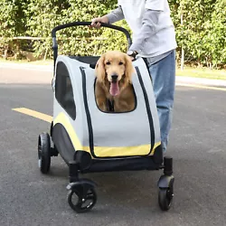 1 x Dog Stroller Pushchair. Large Weight Capacity: The pet trolley is made of high strength and anti-deform pipe and...