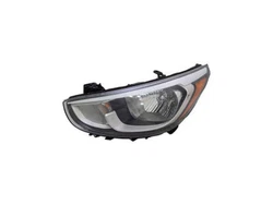 Part Number:WV95Z8. Hyundai Accent 2015-2017 DRIVER SIDE HALOGEN HEADLIGHT ASSEMBLY; FITS SEDAN/HATCHBACK WITHOUT LED...