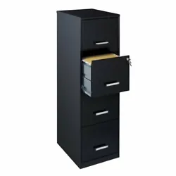 This cabinet features four high-side drawers which accommodate letter-size hanging files. The drawers can also be the...