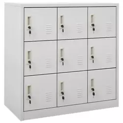 This locker cabinet has a modern design, which will make a great decorative addition to any room or office space. This...