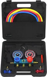 AutoWanderer Tool AC R1234YF Gauge Set, 3 Way Air Conditioner Diagnostic Manifold Gauge Set for R1234yf Freon Charging...