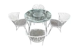 Vintage Woodard Pinecrest wrought iron patio furniture that will be fully restored with custom sandblasting and...