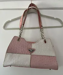 PRADA Milano Leather Shoulder Hand Bag White Pink Barbie Used Vintage. Condition is Pre-owned. Shipped with Standard...
