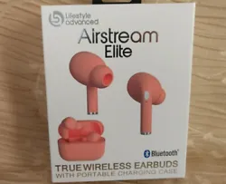 Brand New Lifestyle Advanced Airstream Elite Pink True Wireless Earbuds and Portable Charging Case. Works with Google...