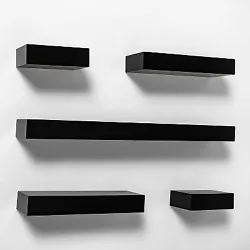 Transform any bare wall in your abode into an artistic gallery wall with the 5-Piece Modern Wall Shelf Set from Project...