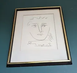 This is a professionally framed and authenticated print from an original Picasso etching entitled 