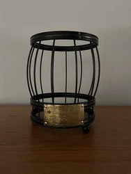 This Mackenzie Childs utensil holder is a charming addition to any farmhouse-style kitchen. Made of coated carbon steel...