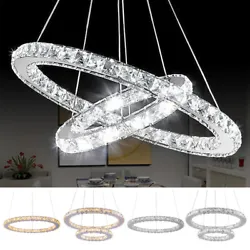 Lamp base is made of high-quality stainless steel. 1 X Pendant Light. Style: Modern, Luxury. Materials: K9 Crystal +...
