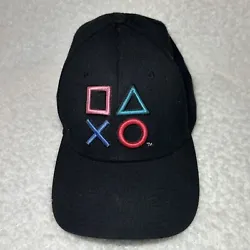 The hat features a sleek design with the iconic Playstation buttons embroidered on the front. The flex fit design...