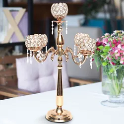 Detachable Globes :- Crystal Globes can be easily detachable for the use of Taper candles. 1 x Candel holder. The color...
