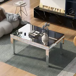 With splendid appearance and clean lines, this mirrored coffee table can add utility and functionality to the living...