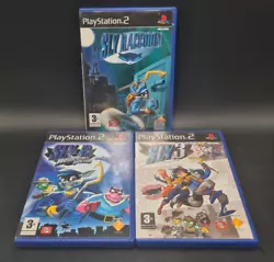 Bundle des 3 jeux Sly Raccoon, Sly 2 & 3 pour Sony Playstation 2 PAL FRA FAH vendu dans leurs boîtes avec leurs...