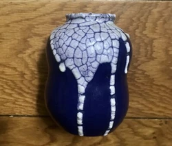 Petit vase en grès émaillé, attribué à Léon Pointu (1879-1942), vers 1920. Émaillage « peau de serpent » Pas...
