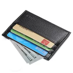 Mens Slim Leather Wallet Card Holder Front Pocket Wallets Credit ID Pocket Thin.