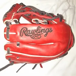 Rawlings Heart Of The Hide PRO205 Glove, color red, size 11.75