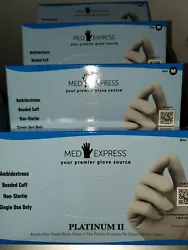 Disposable nitrile gloves 4 boxs medium powder free NEW . Condition is New. Un-open boxs fresh new gloves.