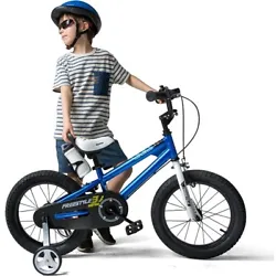 Royalbaby Freestyle 12 In. Blue Kids Bike Boys and Girls Bike with Training wheel. RoyalBaby 12