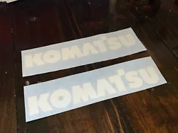 This is a listing for a set of 2 Kumatsu Stickers These stickers are in the color: gloss WhiteThese stickers are...