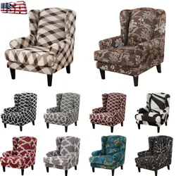 【 High Elastic Fabric】 Our wingback chair cover is made of 92% polyester fiber and 8% spandex, soft and...