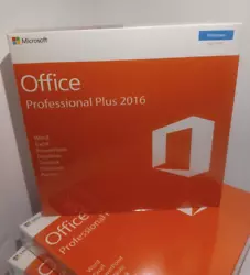 NIB Microsoft Office 2016 Windows Professional Plus DVD + Key. · Microsoft Word. · Microsoft Excel. · Microsoft...