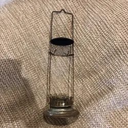 Solid Vintage Hanging Brass Candle Holder Lamp Lantern Needs Glass.