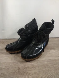 Sporto Duck Boots Womens Size 8 M Black Insulated Waterproof Rain Winter Snow.