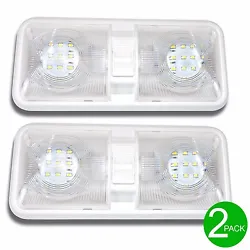 Double Dome LED Light Fixture RV, Marine & Auto Free Shipping Ships Same Or Next Business Day ---Pkg of 2. ---Double...