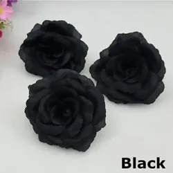 Flower style: Flower head. Material: Silk. Due to different monitor, the color may have difference.