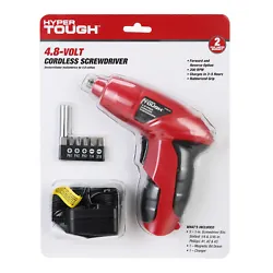 Complete your next building or repair project with the help of a Hyper Tough 4.8V Cordless Screwdriver (AP00979J). It...